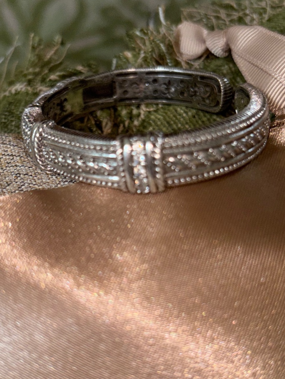 Judith ripka cz silver bracelet